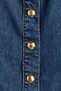 Flared-skirt denim dress
