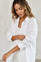 3900 Oversize Long Basic Shirt - White - 2