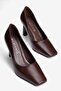 Women's High Heel Shoes Square Toe Stiletto Naya Brown