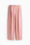 Tapered linen-blend trousers