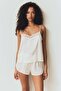 Lace-trimmed satin pyjamas - 3