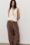 Belted balloon trousers