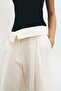 Foldover-waist linen-blend trousers - 5