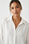 3900 Oversize Long Basic Shirt - White - 2