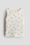 Pointelle jersey vest top