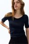 Scoop-neck pima cotton T-shirt - 3