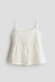 Pointelle-knit strappy top