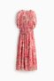 Cape-sleeved chiffon dress - 4