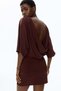 Cape-sleeved low-back dress - 5