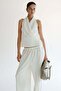 Textured drawstring trousers