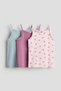 3-pack cotton strappy tops - 3