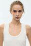 Ribbed viscose vest top