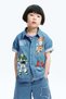 Printed denim shirt