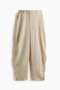 Linen-blend barrel trousers - 2