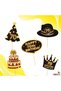 70th Birthday Photo Booth Party Props Brown & Golden Glitter, Birthday Party Decoration, Birthday Party Item - 7