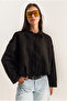 Women's Black Suede Look Lined Bomber Jacket 2801 60281129 - 2