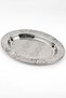 24 cm Oval Chrome Steel Salad and Serving Plate – Authentic Patterned (1 mm Thickness) - 3