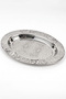 24 cm Oval Chrome Steel Salad and Serving Plate – Authentic Patterned (1 mm Thickness) - 3