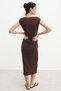 Cap-sleeved crinkled dress - 7