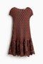 Crochet-look flared-skirt dress - 6