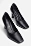 Women's High Heel Shoes Square Toe Stiletto Naya Black