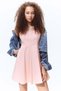 Flared-skirt poplin dress - 2