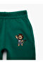 Balon Form Sweatpants with Lion Embroidery and Pocket Detail, Embossed - 3