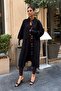 Women's Black Stylish Buttoned Soft Textured Knitwear Cardigan - 6