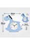 Magical Horse Wall & Table Clock Silent Non-Ticking Sweep Movement for Kids Room, Blue - 3