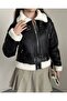 Women's Fur Detailed Belted Zippered Coat - 6