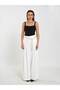 Women's Black Sleeveless Square Neck Thick Strap Slim Fit Viscose Blend Body Blouse - 2