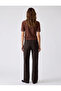 Viscose Blended Crew Neck Short Sleeve Knit Sweater - 3