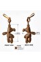 Fuerxy Brown Bear Bag Charm, Cute Bear Charm for Purse Handbags Bag Accessories Car Charms PU Teddy Bears Key Charms, Medium, Polyurethane (PU) - 2
