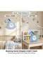 Magical Horse Wall & Table Clock Silent Non-Ticking Sweep Movement for Kids Room, Blue - 5