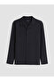 Men's Pajama Set Black Striped Long Sleeve Buttoned Relaxed Cut Cotton Home Wear W62734B8 - 2