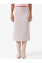 Slim Fit Midi Length Pencil Skirt with Stitching Detail - 3