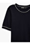 Viscose Blended Crew Neck Short Sleeve Knit Sweater - 7