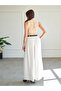 Women's Yellow Lace Detailed U-Neck Strap Slim Fit Viscose Blouse - 6