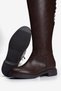Women's Over-The-Knee Boots with Zipper and Back Lace Detail, Berin Brown - 5