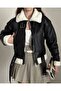 Women's Fur Detailed Belted Zippered Coat - 7