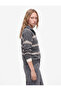 Sheep Wool Blended Comfortable Fit Long Sleeve Half Zipper Striped Knitwear Sweater - 2