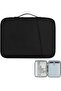 13-Inch Laptop Sleeve Case, Shockproof Water-Resistant Laptop Bag for MacBook Air/Pro 13, iPad Pro 13 M4 & iPad Air M3/M2, Slim Protective Laptop Case with Pockets & Handle – Black