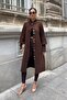 Women's Brown Stylish Buttoned Soft Textured Knitwear Cardigan - 2