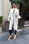 Women's Ecru Stylish Buttoned Soft Textured Knitwear Cardigan - 6