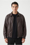 Men's Oversize Unisex Leather Jacket with Fur Inside