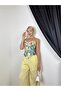 Women's Green Strapless Floral Patterned Lace Detailed Corset Form Crop Blouse - 2
