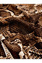 Snake Skin Patterned Square Satin Scarf Bandana - 3