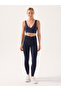 Motion Cross Waist Leggings Navy Blue - 2