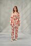 Women's Korean-Inspired Satin Kimono Robe Long Pajama Set Sakura & Belted Nightgown Set with Pockets for Dowry, Honeymoon, Gift - 5