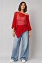 Women's Modern Stylish Transparent Asymmetrical Poncho Blouse – Loose Fit